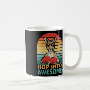 Hop Into Awesome Boxing Retro Shades Punch Attack Coffee Mug