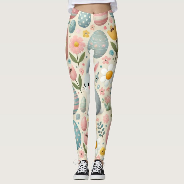 Hop Into Easter Leggings (Front)