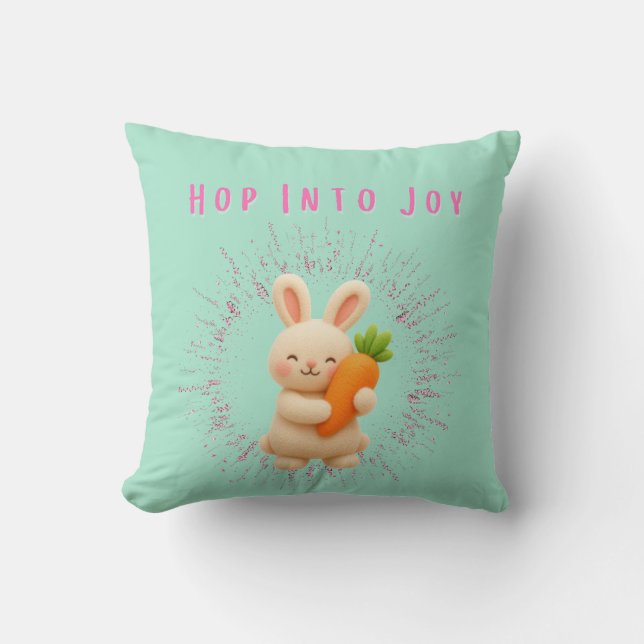Hop Into Joy Cushion (Front)