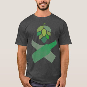Hop Leaf and Cross Bottles Vintage Home Brewer T-Shirt