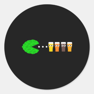 Hop-man Funny Gamer Classic Round Sticker