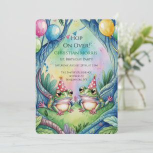 Hop On Over Birthday Party Invitation