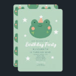 Hop on Over Frog Birthday  Invitation<br><div class="desc">Hop on Over Frog Birthday</div>