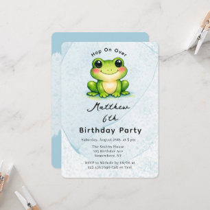Hop On Over Kids Age Birthday Party Invitation