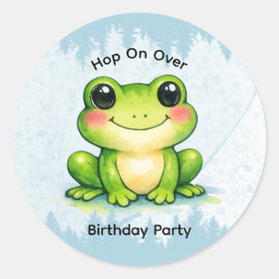 Hop On Over Kids Birthday Party Classic Round Sticker