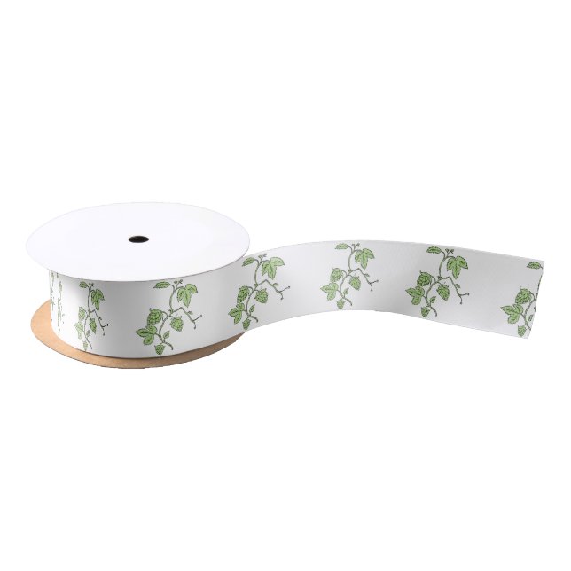 Hop Plant Climbing Drawing Satin Ribbon (Spool)