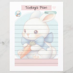Hop To It Kids Bunnies Daily Planner Page