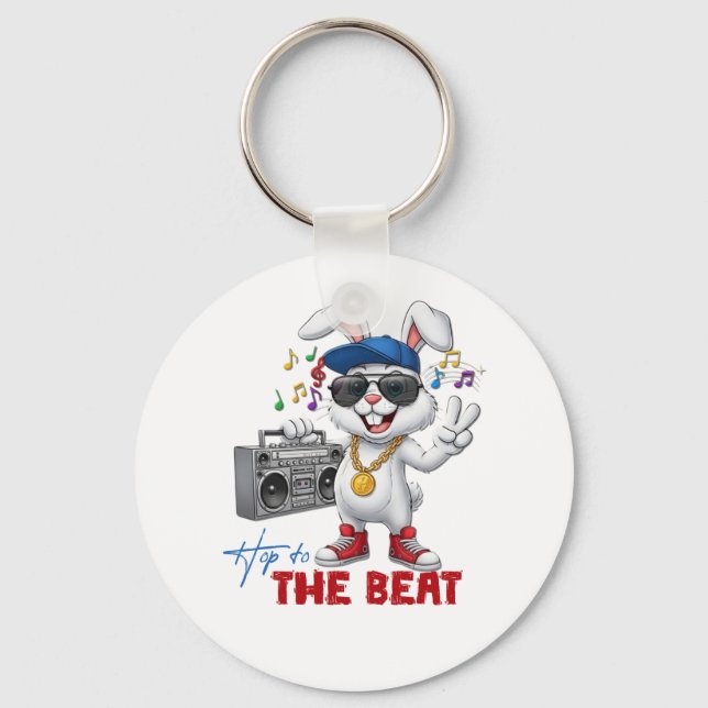 Hop to the Beat Key Ring (Front)