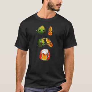 hop, wheat, beer. dbz satira fusion T-Shirt