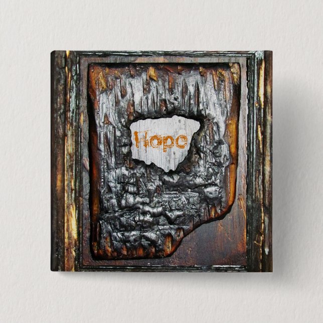 Hope 15 Cm Square Badge (Front)