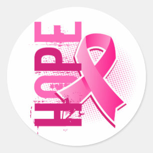 Hope 2 Breast Cancer Classic Round Sticker