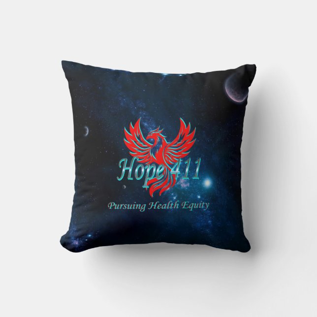 Hope 411 Pheonix Pursuing Health Equity Cushion (Front)