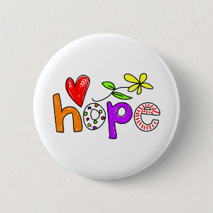 Hope 6 Cm Round Badge