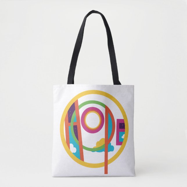 Hope Abstract Modern Illustration Tote Bag (Front)