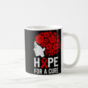 Hope Aids Butterfly Red Ribbon Hiv Aids Awareness  Coffee Mug