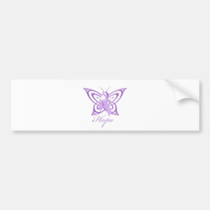Hope Alzheimer's Awareness Butterfly Bumper Sticker