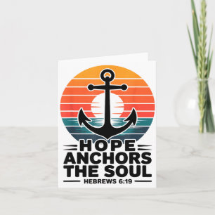 Hope Anchors The Soul Hebrews 6_19 Bible Verse Chr Card