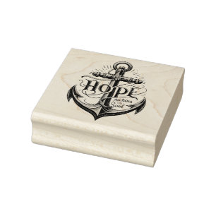 Hope Anchors The Soul Nautica Anchor  Rubber Stamp