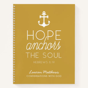 Hope Anchors the Soul Scripture Journal   Gold