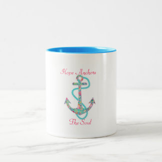 Hope Anchors the Soul Two-Tone Coffee Mug