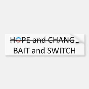 HOPE AND CHANGE BUMPER STICKER