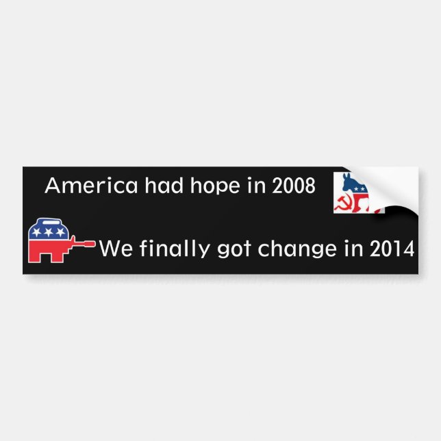 Hope and change bumper sticker (Front)