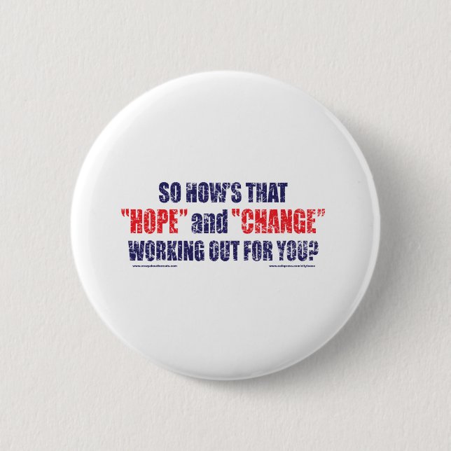HOPE-and-Change-DST-TEE 6 Cm Round Badge (Front)