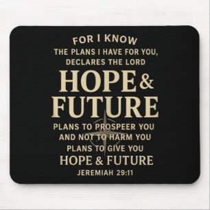 Hope And Future Jeremiah 29_11 Christian Bible Ver Mouse Mat