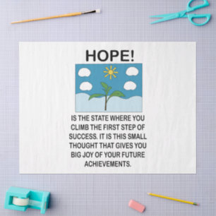 Hope And Inspiration Motivational Tissue Paper
