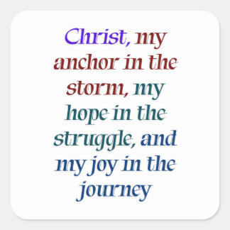 Hope and Joy in Christ Square Sticker