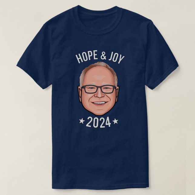 Hope and Joy - Tim Walz T-Shirt (Design Front)