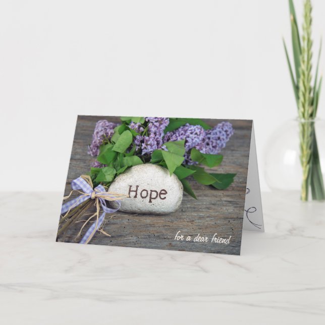 hope and lilacs card (Front)