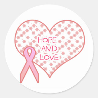 Hope and Love Classic Round Sticker