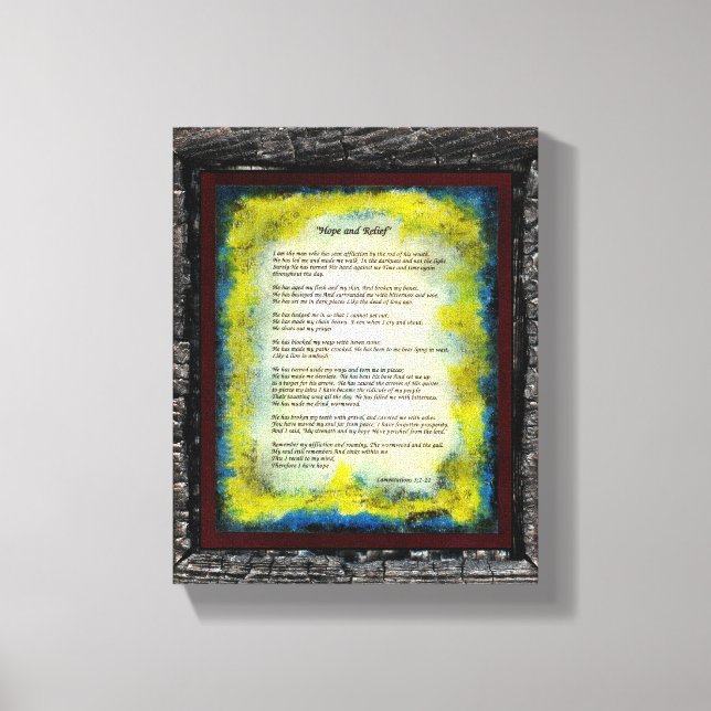 Hope and Relief Canvas Print (Front)
