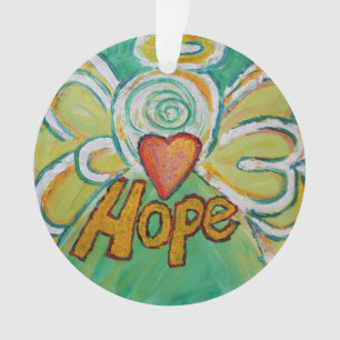 Hope Angel Word Art Gift Holiday Ornament