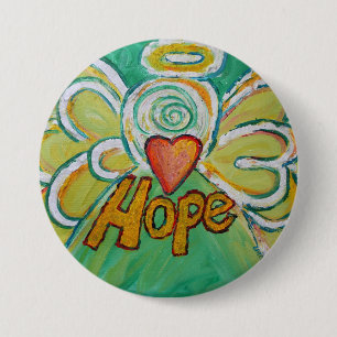 Hope Angel Word Art Lapel Pin Pendant Buttons
