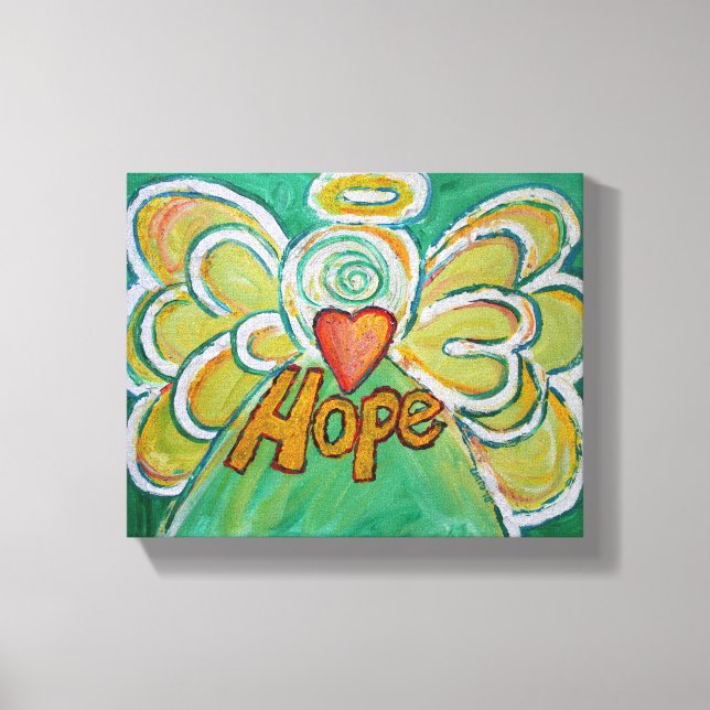 Hope Angel Word Art Painting Wrapped Canvas (Front)