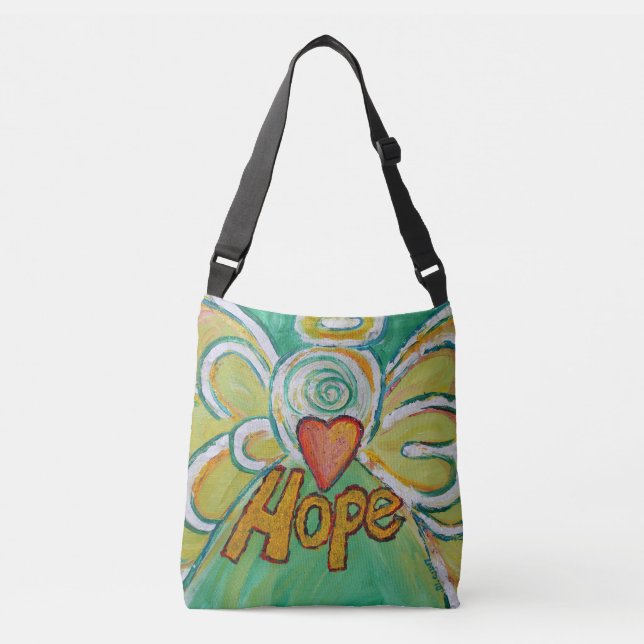 Hope Angel Word Art Purse Cross Body Bag (Front)