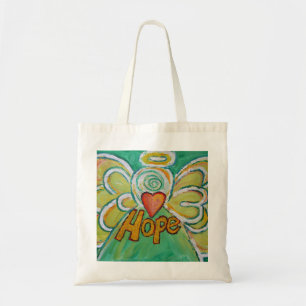 Hope Angel Word Art Tote Bags