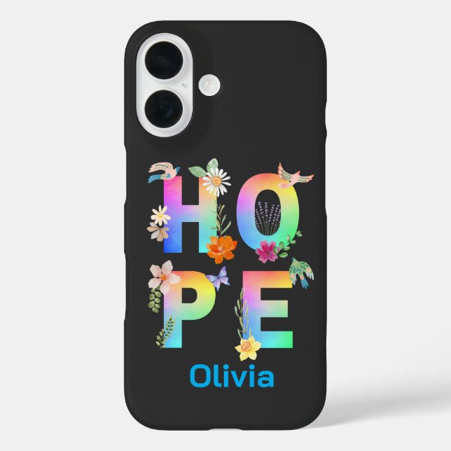 Hope Artistic Positive Motivational Inspirational Case-Mate iPhone Case (Back)