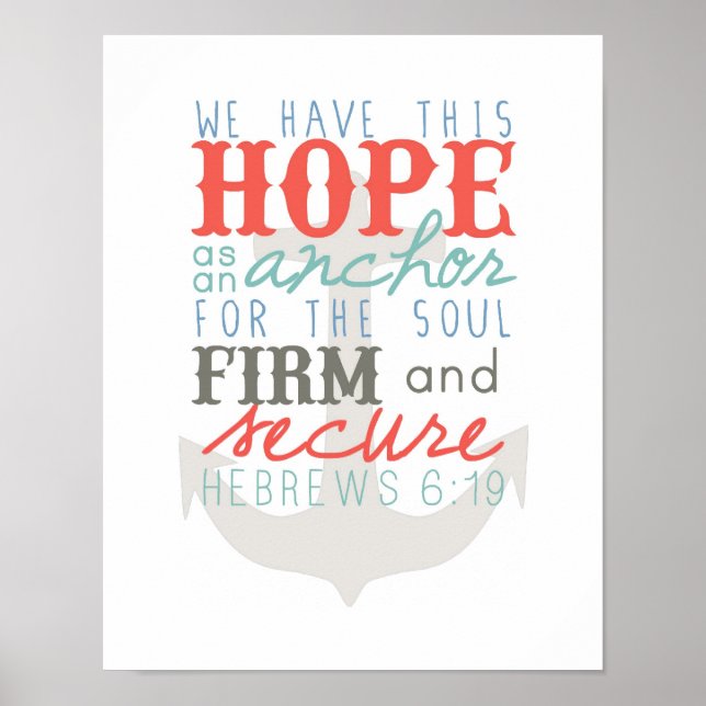 Hope As An Anchor poster print (Front)
