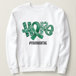 Hope Awareness Ribbon Personalised Hashtag Sweatshirt