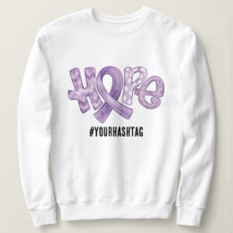 Hope Awareness Ribbon Personalised Hashtag Sweatshirt