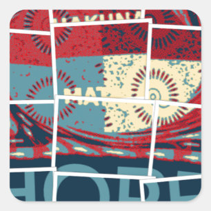 Hope Be The Miracle Beautiful Lovely Inspirational Square Sticker