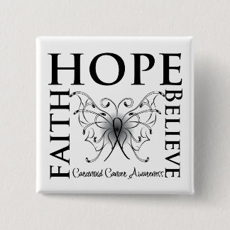 Hope Believe Faith - Carcinoid Cancer 15 Cm Square Badge