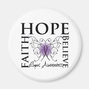 Hope Believe Faith - Lupus Magnet