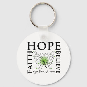 Hope Believe Faith - Lyme Disease Key Ring