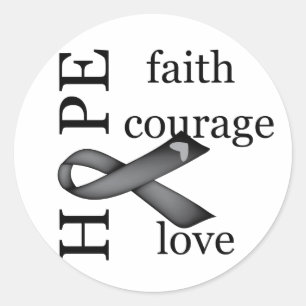 Hope (Black) Classic Round Sticker