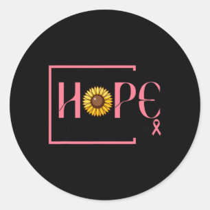 Hope Blooms In Pink - For Breast Cancer Survivors Classic Round Sticker