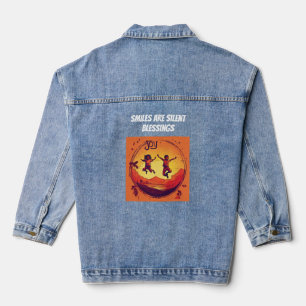 Hope blooms in smile, joy & sustainability denim jacket